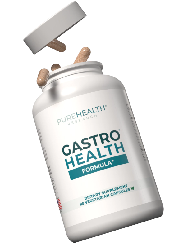 PureHealth Research Gastro Health Formula digestive supplement bottle